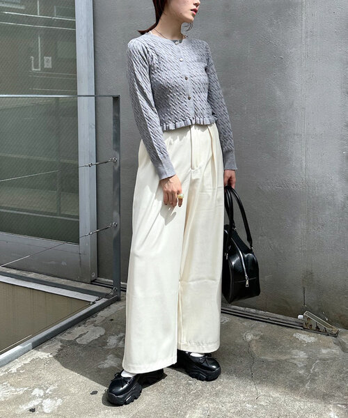 パンツ WIDE TROUSERS HIGH-WAISTED WIDE-LEG TROUSERS ハイウエスト ワイドレッグ