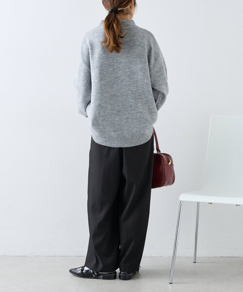 w closet（ダブルクローゼット）の「【2サイズ展開】スラックスワイドパンツ（その他パンツ・レディース・ブラック/アイボリー/グレー/ベージュ・SMALL/MEDIUM）」の17枚目の写真