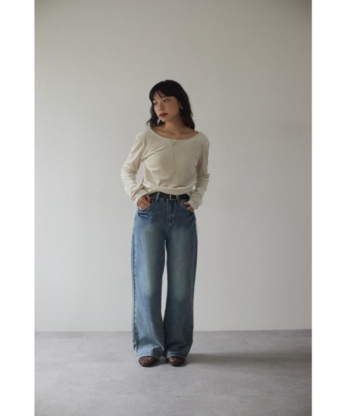 OUR WACOAL×anuans】カップインベロアトップス(M BEIGE