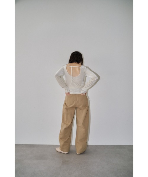 OUR WACOAL×anuans】カップインベロアトップス(M BEIGE
