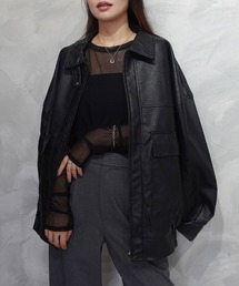 CORNERS | フェイクレザーブルゾン(ブルゾン)