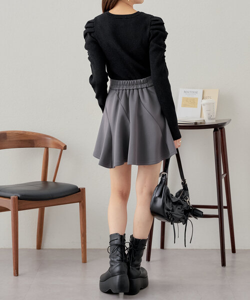 Chico（チコ）の「【ペチパン付】ポンチデザインミニスカート（スカート・レディース・グレー/ブラック/グレイッシュベージュ・FREE）」の18枚目の写真