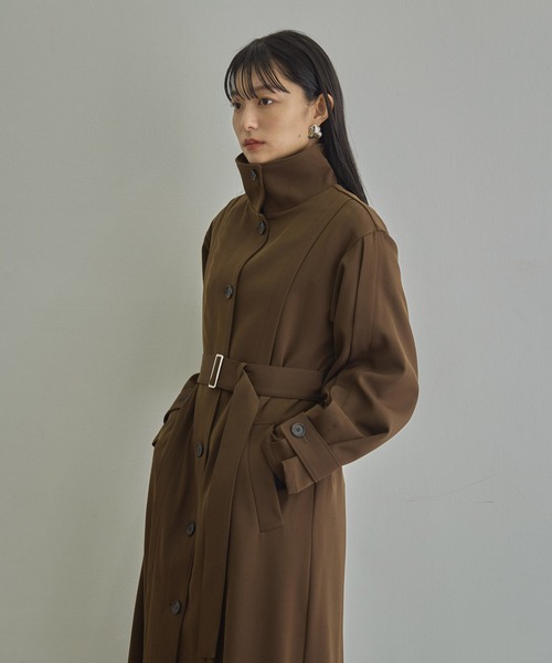 【UNITED TOKYO】 ダークブラウン コート セール】【完売間近！】ウールツイステッドロングコート｜オフィス