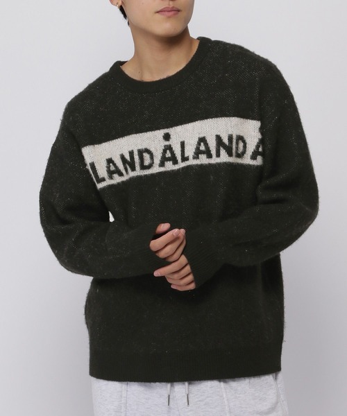 【セール】【UNISEX】ALAND／ロゴモヘアニットプルオーバー（ニット/セーター）｜ALAND（エーランド）