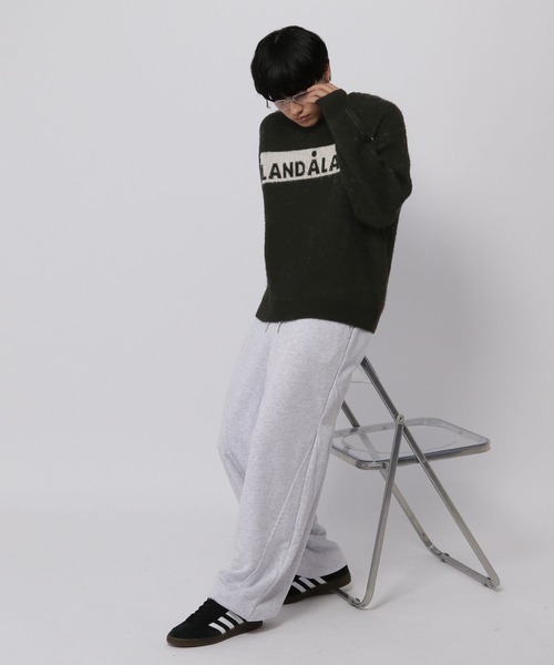 セール】【UNISEX】ALAND／ロゴモヘアニットプルオーバー