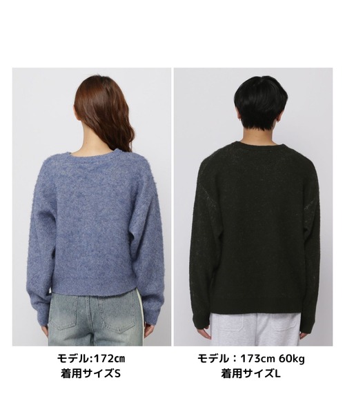 ニット セーター 「UNISEX」ALAND／ロゴモヘアニットプルオーバー レディース メンズ ARCHIVER ニット セーター 「Bl」 「IZU」 ハンドステッチニット