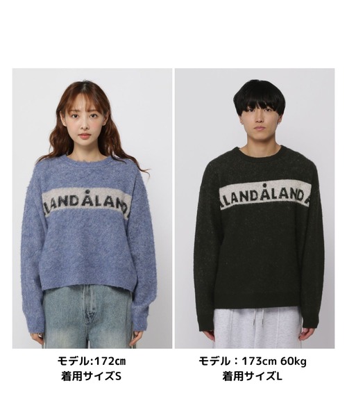セール】【UNISEX】ALAND／ロゴモヘアニットプルオーバー