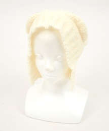 an meets zakka（アンミツザッカ）の「an meets zakka ムニムニニットネコ耳フーディニット帽 / レディース メンズ ユニセックス フード 猫耳 ニットキャップ 頭巾（ニットキャップ/ビーニー）」