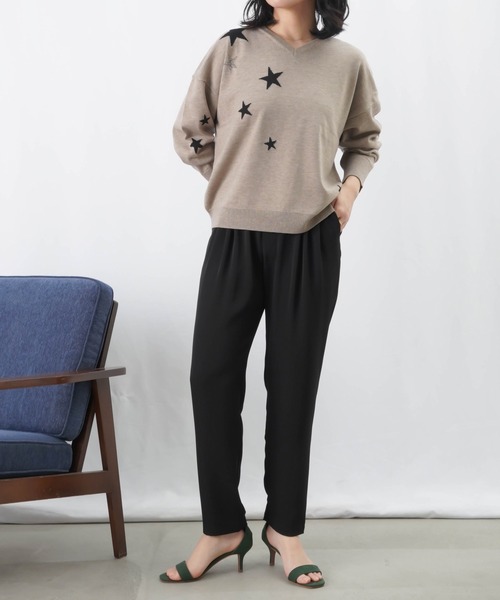 LUCA/LADY LUCK LUCA(ルカ/レディラックルカ)の「LC/LLL ストレッチテーパードパンツ(その他パンツ・レディース・チャコールグレー/ブラック/ベージュ・36/38)」の5枚目の写真