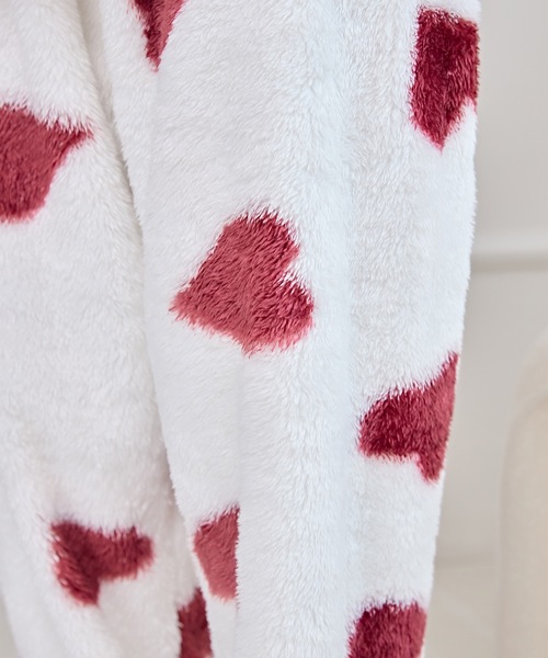 Lace Ladies（レースレディース）の「ラウンドネック 配色 ハート フリース ルームウエア（ルームウェア/パジャマ・レディース・ピンク/ホワイト・S/M/L）」の18枚目の写真