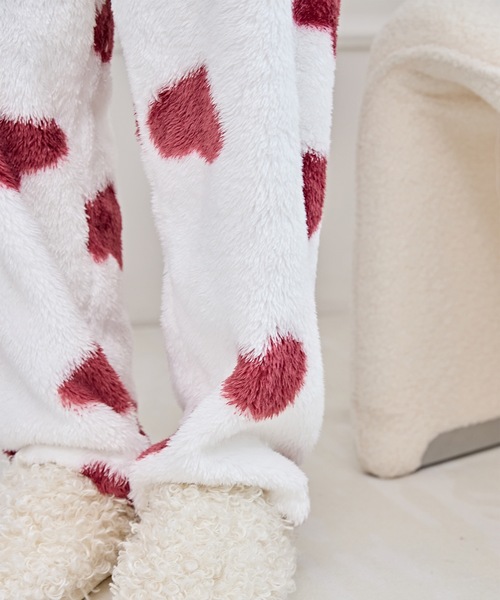 Lace Ladies（レースレディース）の「ラウンドネック 配色 ハート フリース ルームウエア（ルームウェア/パジャマ・レディース・ピンク/ホワイト・S/M/L）」の19枚目の写真