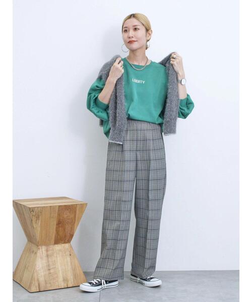 Samansa Mos2 blue（サマンサモスモスブルー）の「【マシンウォッシャブル】スポンジニットロゴプルオーバー（ニット/セーター・レディース・ブラック/グリーン/キナリ/イエロー/ブルー・F）」の20枚目の写真