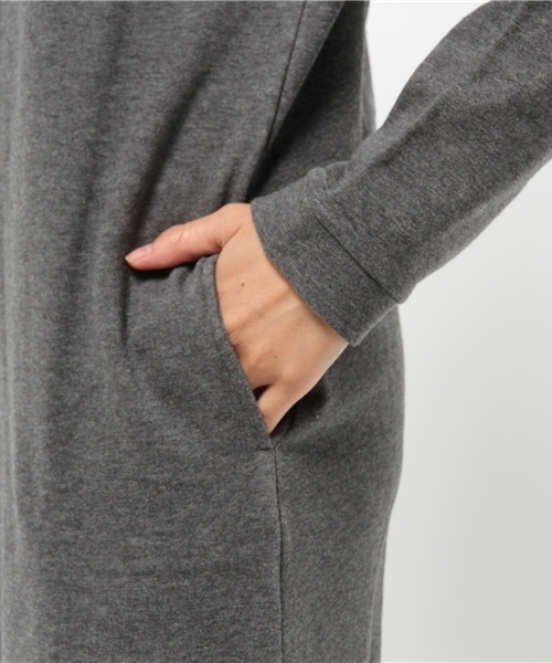 ikka（イッカ）の「ボリュームネックカットソーワンピース（ワンピース・レディース・オリーブ/ネイビー/チャコールグレー・LARGE/MEDIUM）」の9枚目の写真