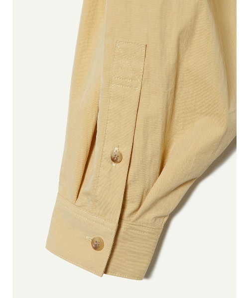 leinwande（ラインヴァンド）の「【leinwande】Cotton Cropped Shirts（シャツ/ブラウス・レディース・イエロー/ホワイト・ONE SIZE）」の4枚目の写真