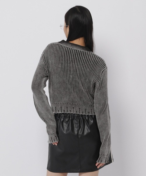 3.3 Field Trip （3.3フィールドトリップ）の「3.3 Field Trip／ダメージZIPニット（ニット/セーター・レディース・ブルー/ブラック・FREE）」の13枚目の写真