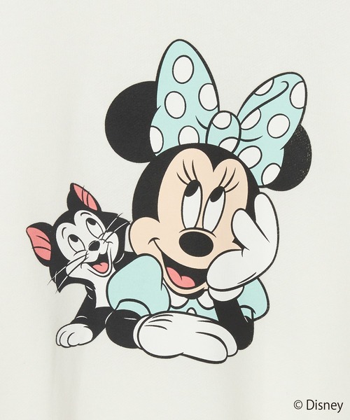 Disney(ディズニー)の「【Disney/ディズニー】Minnie Mouse/ミニーマウス裏毛ドロップショルダープリントスウェットプルオーバー(スウェット・レディース・アイボリー/ブラック・M/L/LL)」の5枚目の写真