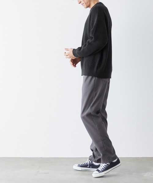 coca(coca)(コカ)の「ドロップショルダー クルーネックニット(ニット/セーター・メンズ・アイボリー/ブラック・XL/M/L)」の13枚目の写真