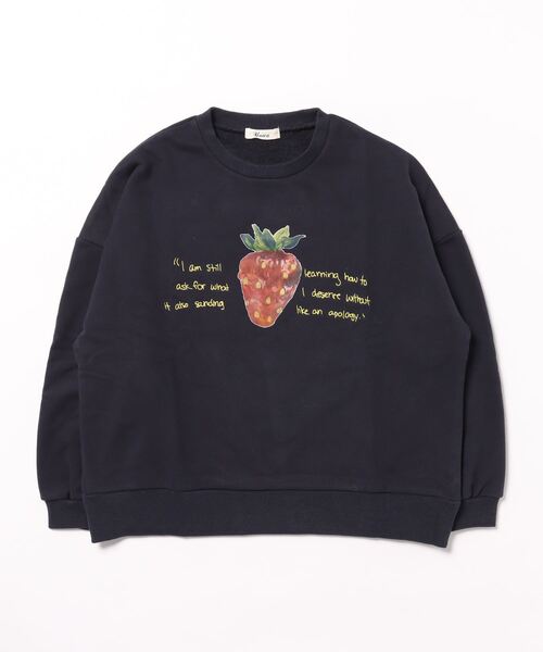 unica(ユニカ)の「strawberry刺繍トレーナー(スウェット・キッズ・ネイビー/オフホワイト・XL/L/M/S)」の14枚目の写真
