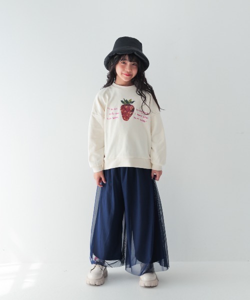 unica(ユニカ)の「strawberry刺繍トレーナー(スウェット・キッズ・ネイビー/オフホワイト・XL/L/M/S)」の5枚目の写真