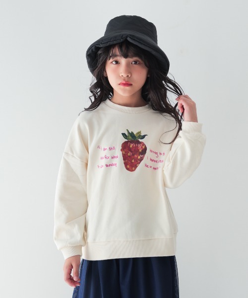 unica(ユニカ)の「strawberry刺繍トレーナー(スウェット・キッズ・ネイビー/オフホワイト・XL/L/M/S)」の6枚目の写真