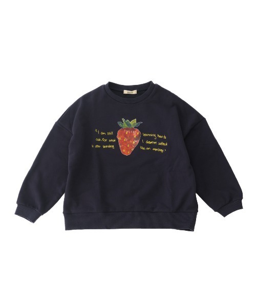 unica(ユニカ)の「strawberry刺繍トレーナー(スウェット・キッズ・ネイビー/オフホワイト・XL/L/M/S)」の8枚目の写真