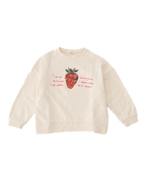 unica(ユニカ)の「strawberry刺繍トレーナー(スウェット・キッズ・ネイビー/オフホワイト・XL/L/M/S)」の9枚目の写真