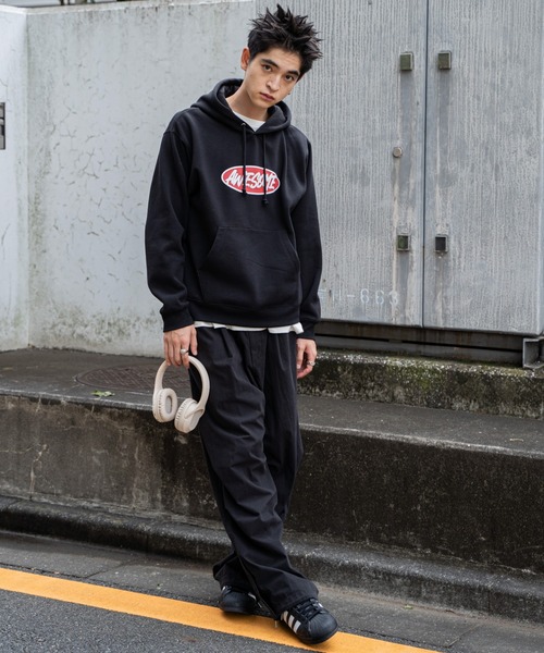 WEGO(ウィゴー)の「WEGO/リラックスフィットオーバルロゴパーカー(パーカー・メンズ・ブラック/杢グレー・MEDIUM/LARGE)」の3枚目の写真