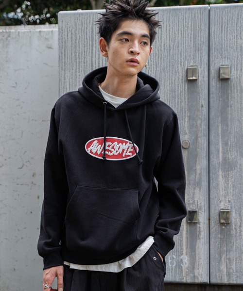 WEGO(ウィゴー)の「WEGO/リラックスフィットオーバルロゴパーカー(パーカー・メンズ・ブラック/杢グレー・MEDIUM/LARGE)」の5枚目の写真