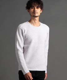 NICOLE CLUB FOR MEN（ニコルクラブフォーメン）の「【２４モデルEC限定再販売】リンクスバスケットクルーネックニット（ニット/セーター）」