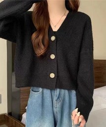 シンプルショートカーディガン