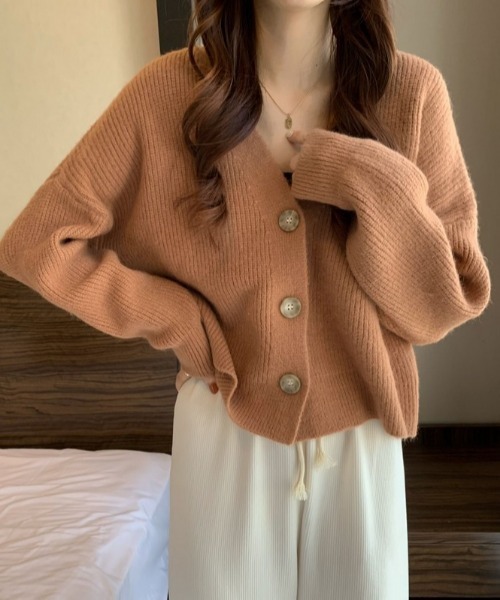 Vipoa（ヴィポア）の「シンプルショートカーディガン（カーディガン/ボレロ・レディース・アイボリー/ブラック/ブルー/グリーン/オレンジ・FREE）」の22枚目の写真