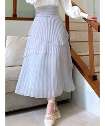 dazzlin | ランダムシアープリーツティアードスカート(スカート)