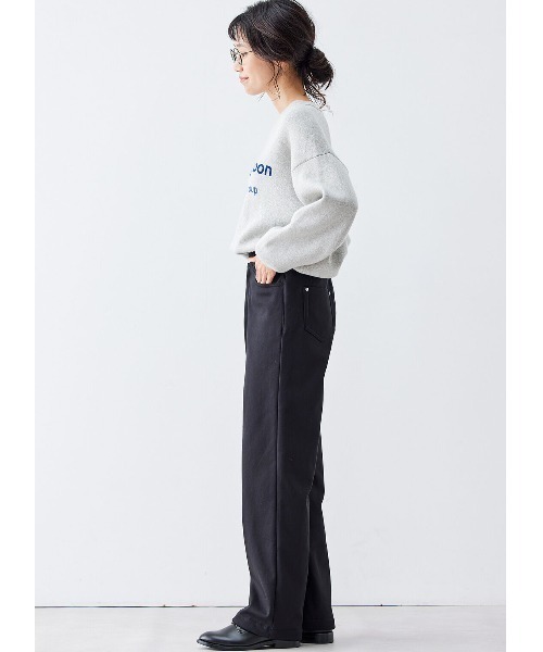 リブ イン コンフォート ぬくぬくでしあわせ ゆったりはける裏ボアワイドパンツ（その他パンツ）｜Live in comfort（リブインコンフォート）