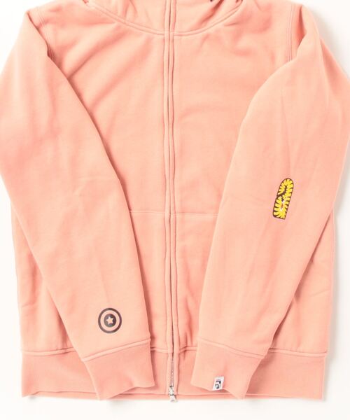Ape/ダブルジップパーカー/ピンク ダブル シャーク パーカー レディース Sサイズ Pink Double