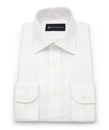 KATHARINE E HAMNETT（キャサリン・イー・ハムネット）の「【形態安定】長袖ワイシャツ セミワイド 白ドビー 織柄無地 ビバリーヒルズポロクラブ 通年（ビジネスシャツ）」