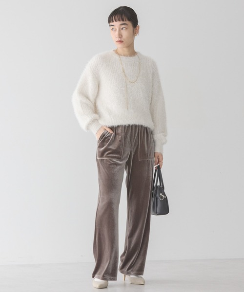 AMERICAN HOLIC（アメリカンホリック）の「ベロアベイカーリラックスパンツ（その他パンツ・レディース・モカ/ブラック・L/M/S）」の13枚目の写真