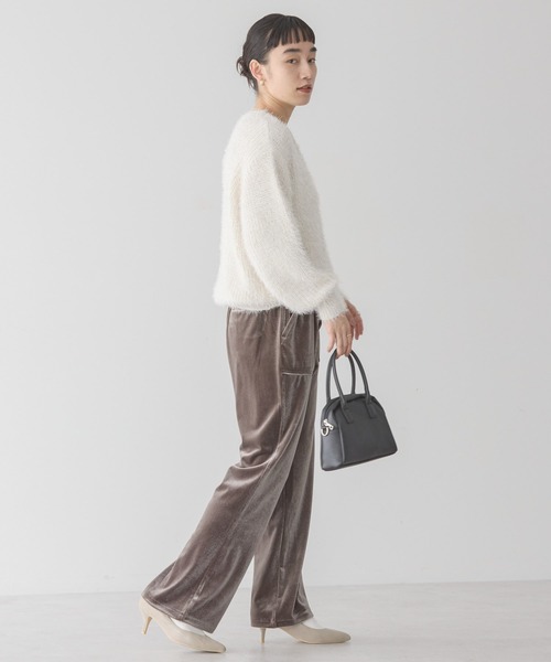 AMERICAN HOLIC（アメリカンホリック）の「ベロアベイカーリラックスパンツ（その他パンツ・レディース・モカ/ブラック・L/M/S）」の14枚目の写真