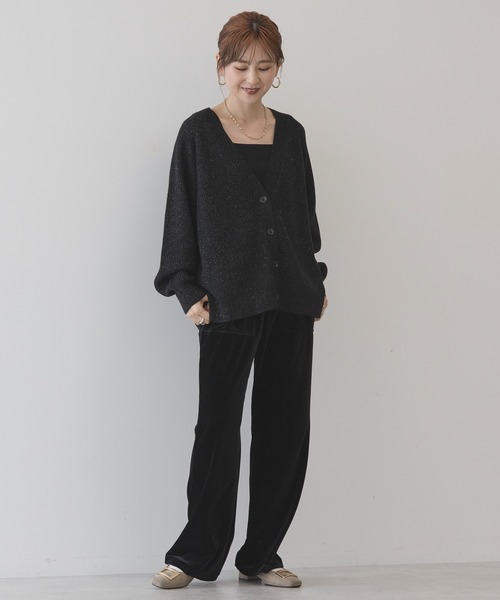 AMERICAN HOLIC（アメリカンホリック）の「ベロアベイカーリラックスパンツ（その他パンツ・レディース・モカ/ブラック・L/M/S）」の6枚目の写真