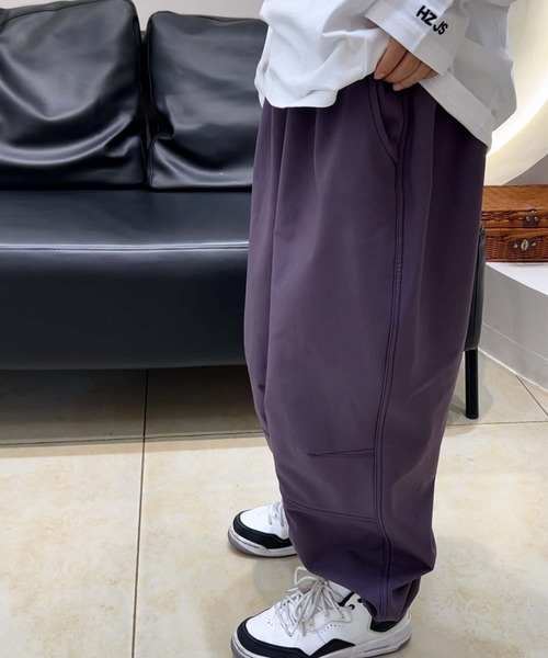 aimoha（アイモハ）の「【aimoha-KIDS-】裏起毛カーゴパンツ (AW)（カーゴパンツ・キッズ・ブラック/ダークグレー/パープル・110/120/130/140/150/160）」の3枚目の写真