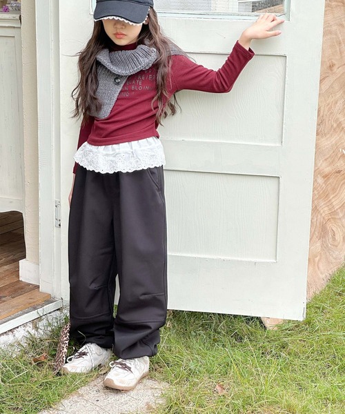 aimoha（アイモハ）の「【aimoha-KIDS-】裏起毛カーゴパンツ (AW)（カーゴパンツ・キッズ・ブラック/ダークグレー/パープル・110/120/130/140/150/160）」の9枚目の写真