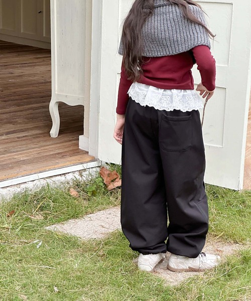 aimoha（アイモハ）の「【aimoha-KIDS-】裏起毛カーゴパンツ (AW)（カーゴパンツ・キッズ・ブラック/ダークグレー/パープル・110/120/130/140/150/160）」の12枚目の写真