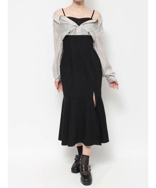 EATME（イートミー）の「バイカラーマーメイドワンピース（ワンピース・レディース・アイボリー/ライトブルー/ブラック・SMALL/MEDIUM）」の5枚目の写真