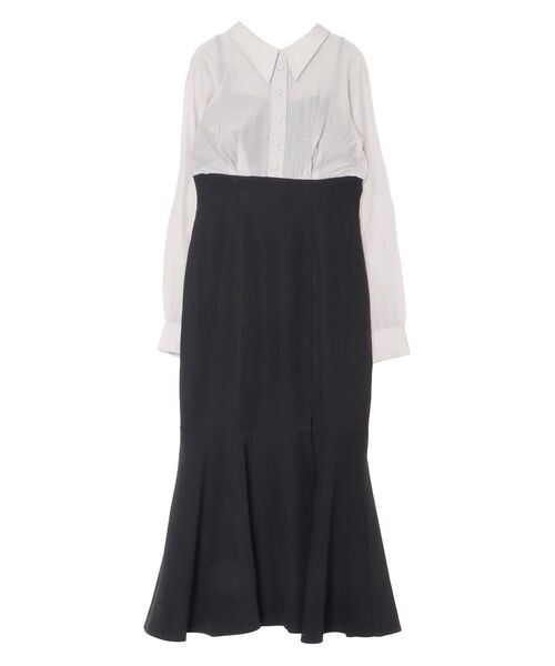 EATME（イートミー）の「バイカラーマーメイドワンピース（ワンピース・レディース・アイボリー/ライトブルー/ブラック・SMALL/MEDIUM）」の8枚目の写真