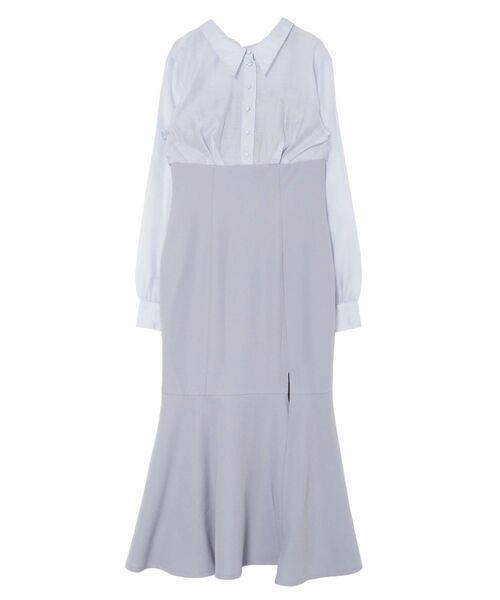 EATME（イートミー）の「バイカラーマーメイドワンピース（ワンピース・レディース・アイボリー/ライトブルー/ブラック・SMALL/MEDIUM）」の9枚目の写真