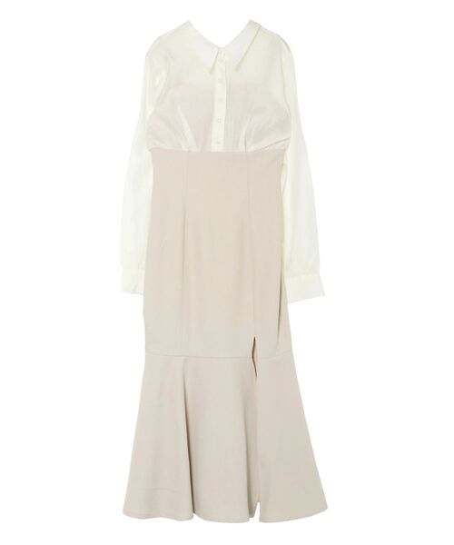 EATME（イートミー）の「バイカラーマーメイドワンピース（ワンピース・レディース・アイボリー/ライトブルー/ブラック・SMALL/MEDIUM）」の10枚目の写真