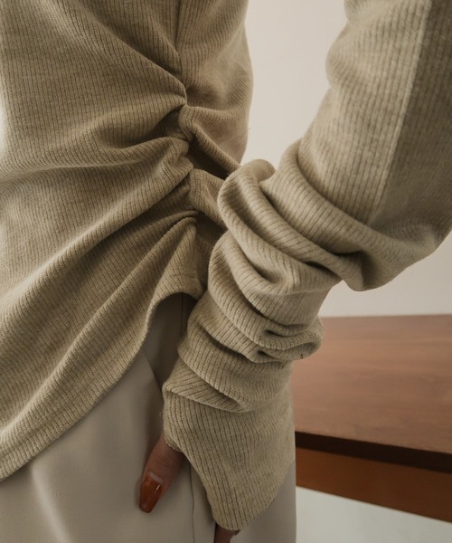 mideal(マイディール)の「tweed vest × finger holl tops / ツイードベスト × フィンガーホールトップス(その他トップス・レディース・ブラウン/ベージュ・FREE)」の15枚目の写真