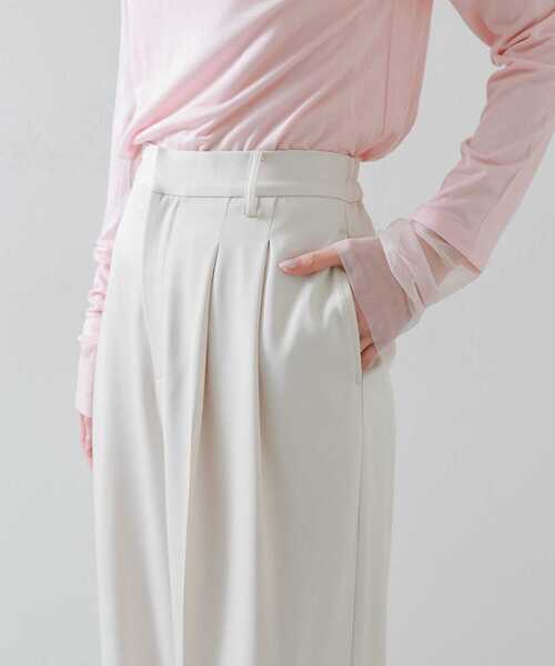 SENSE OF PLACE by URBAN RESEARCH（センスオブプレイスバイアーバンリサーチ）の「ルーズタックスラックス（その他パンツ・レディース・ライトベージュ/チャコールグレー/イエロー・SMALL/MEDIUM/LARGE）」の11枚目の写真