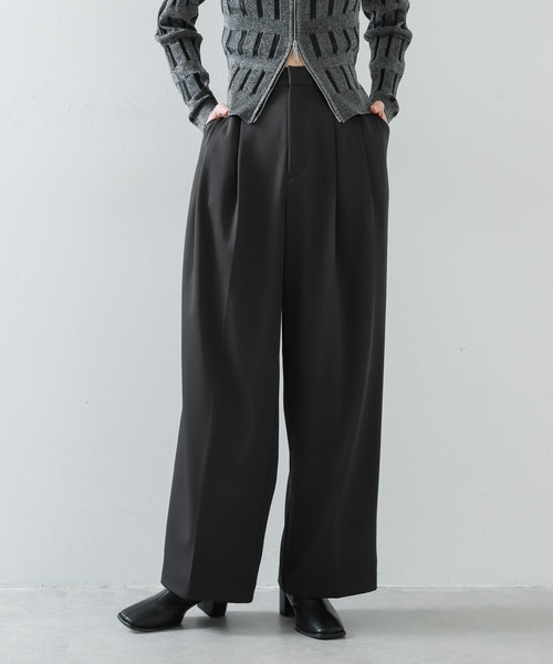 ATON スラックス アーバンリサーチ new basic URBAN RESEARCH パンツ new basic リネンタックスラックス