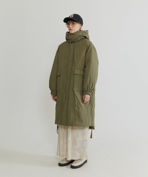 YOSOOU/ヨソオウ】2way Collar Mulitary Design long Coat/ダウン