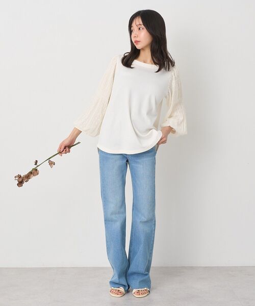 earth music&ecology(アースミュージックアンドエコロジー)の「マジョリカプリーツプルオーバー(シャツ/ブラウス・レディース・ピンクベージュ/アイボリー/オフホワイト/サックスブルー/ネイビー/ブラック・FREE)」の17枚目の写真